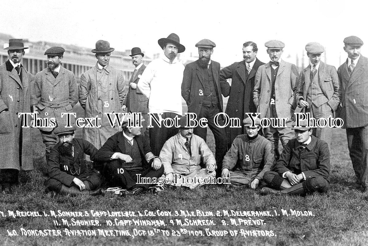 YO 8438 - Doncaster Aviation Meeting, Aviators, Pilots, Yorkshire