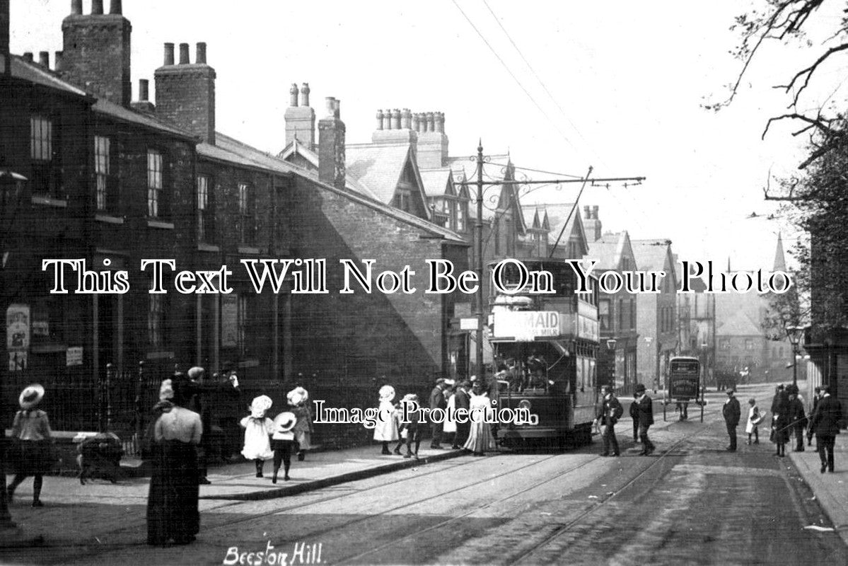 YO 8489 - Beeston Hill Tram, Leeds, Yorkshire c1906