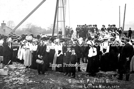 YO 8614 - Scholes School Stone Laying, Holmfirth, Yorkshire