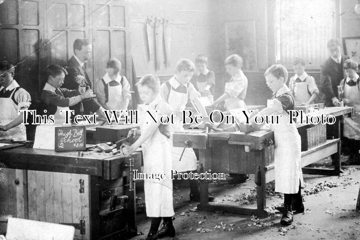 YO 871 - Woodwork Class, Hugh Bell School, Middlesbrough, Yorkshire