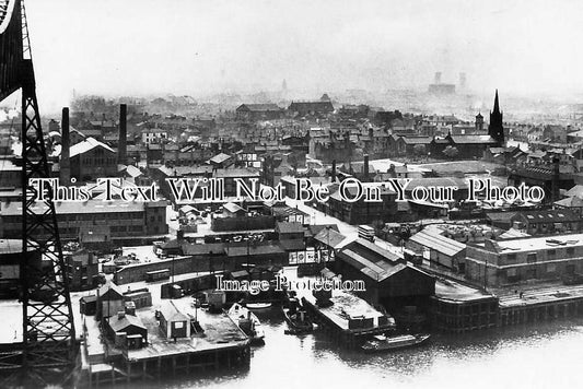 YO 874 - View Of Old Middlesbrough From Transporter Bridge, Yorkshire