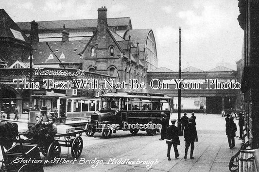 YO 878 - Middlesbrough Railway Station & Albert Bridge, Yorkshire