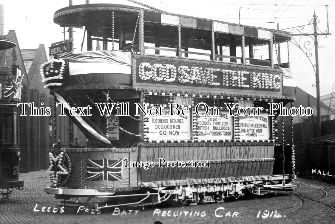 YO 8792 - Leeds Pals Battalion Recruitment Car, Yorkshire 1914 WW1