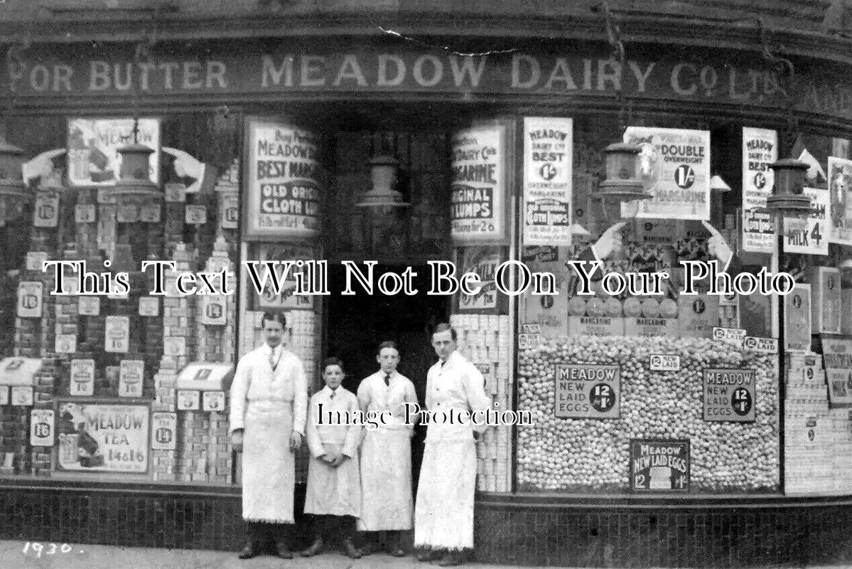 YO 8882 - Meadow Dairy Co Shop, Middlesbrough, Yorkshire c1912