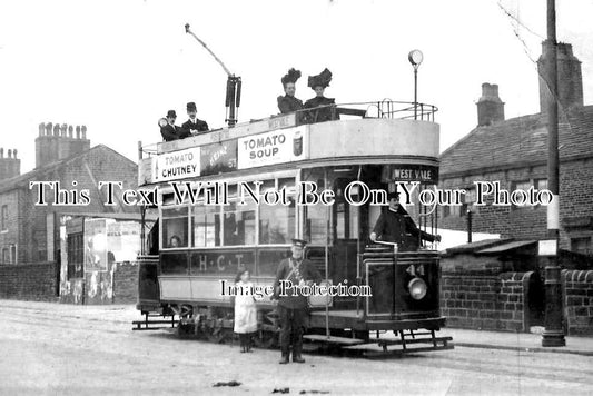YO 8889 - Tram No 44 For West Vale, Halifax, Yorkshire