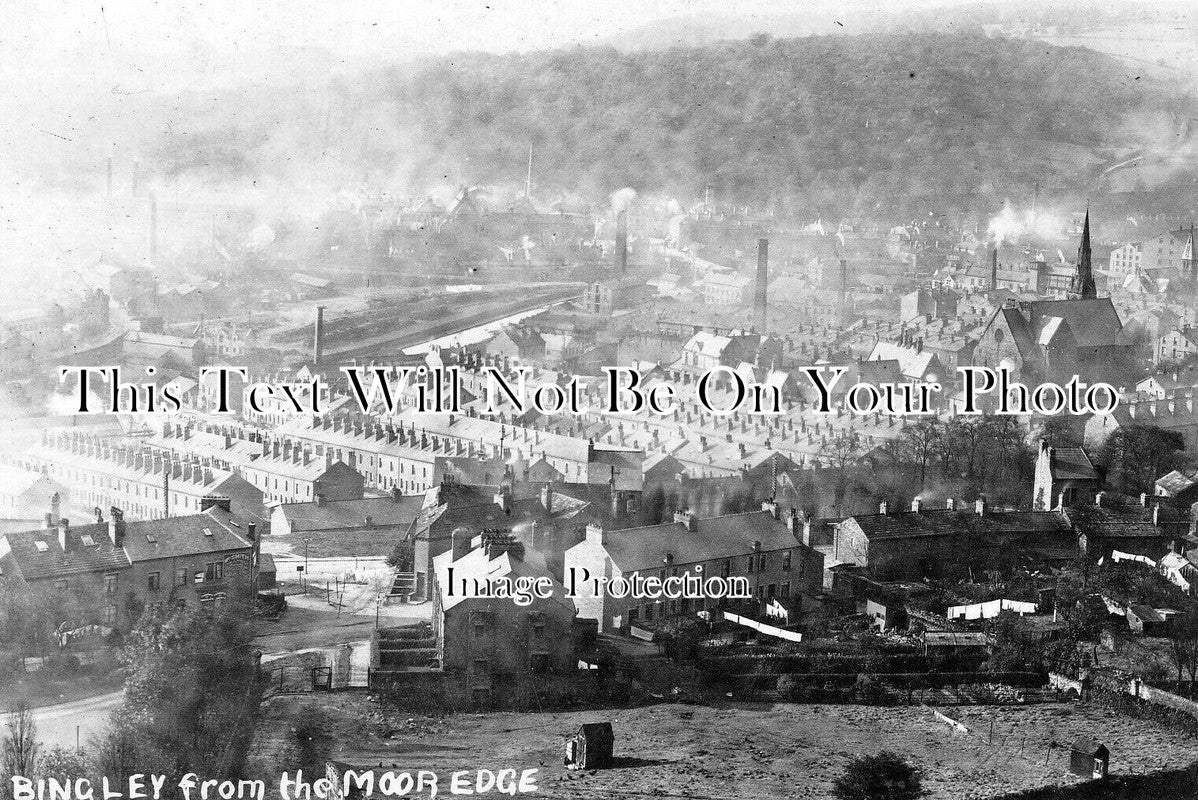 YO 9151 - Bingley From The Moor Edge, Yorkshire