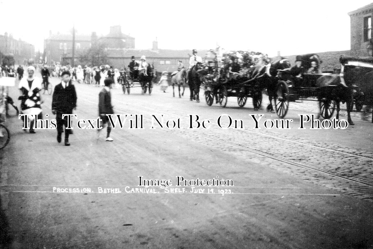 YO 9260 - Procession, Bethel Carnival, Shelf, Yorkshire 1923