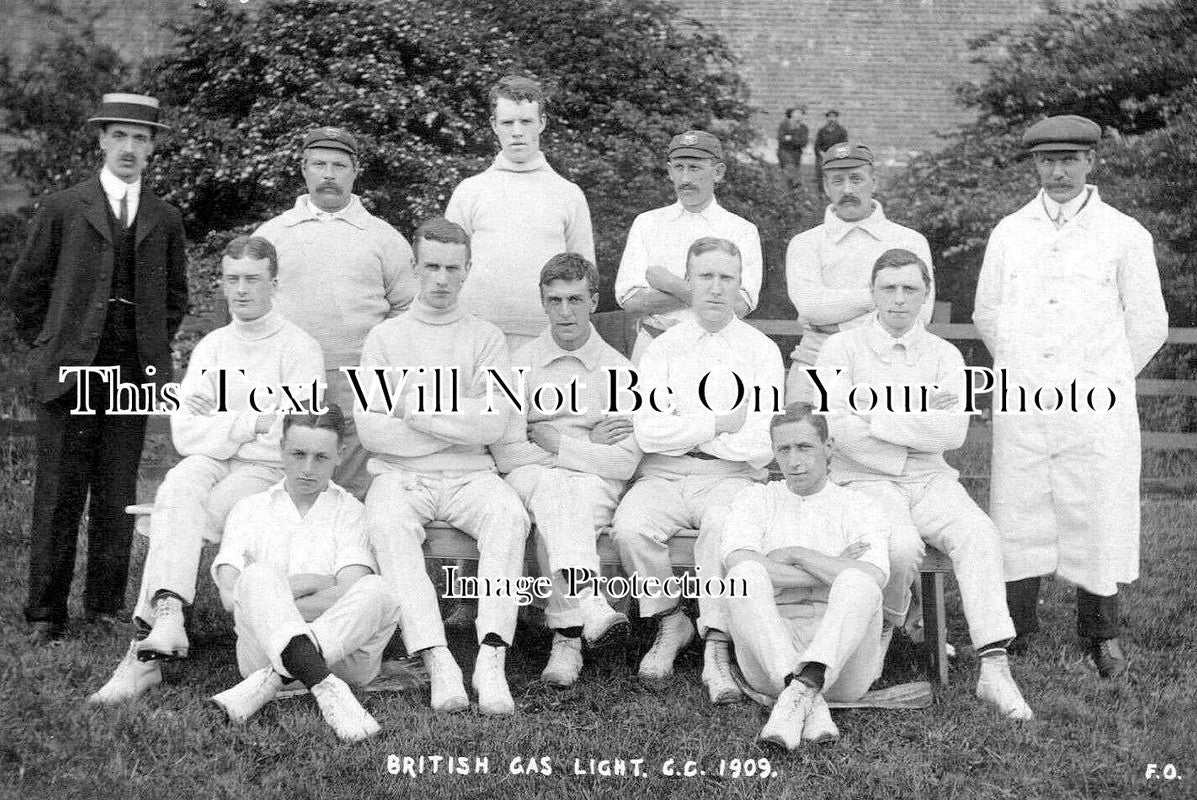 YO 9427 - British Gas Light Cricket Club Team, Hull, Yorkshire 1909