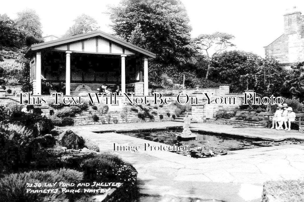 YO 9448 - Lily Pond & Shelter, Pannett Park, Whitby, Yorkshire