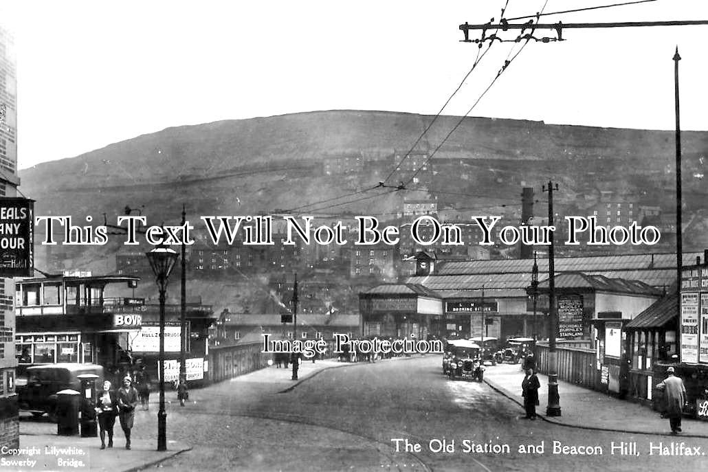 YO 9533 - The Old Station & Beacon Hill, Halifax, Yorkshire c1931
