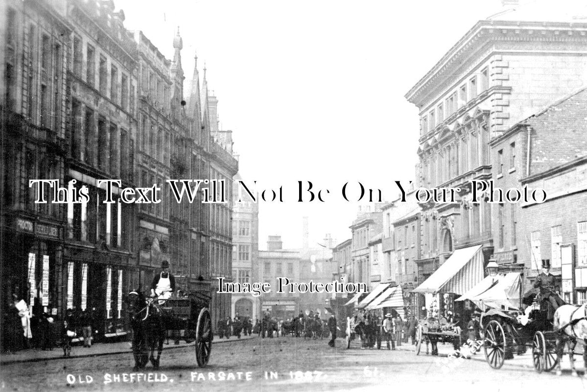 YO 9593 - Fargate, Old Sheffield, Yorkshire 1887