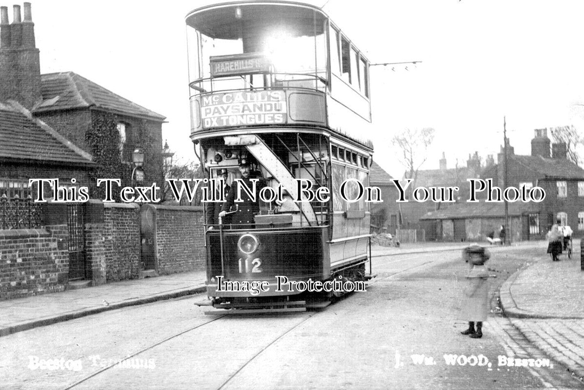 YO 9616 - Tram No 112, Beeston Terminus, Leeds, Yorkshire