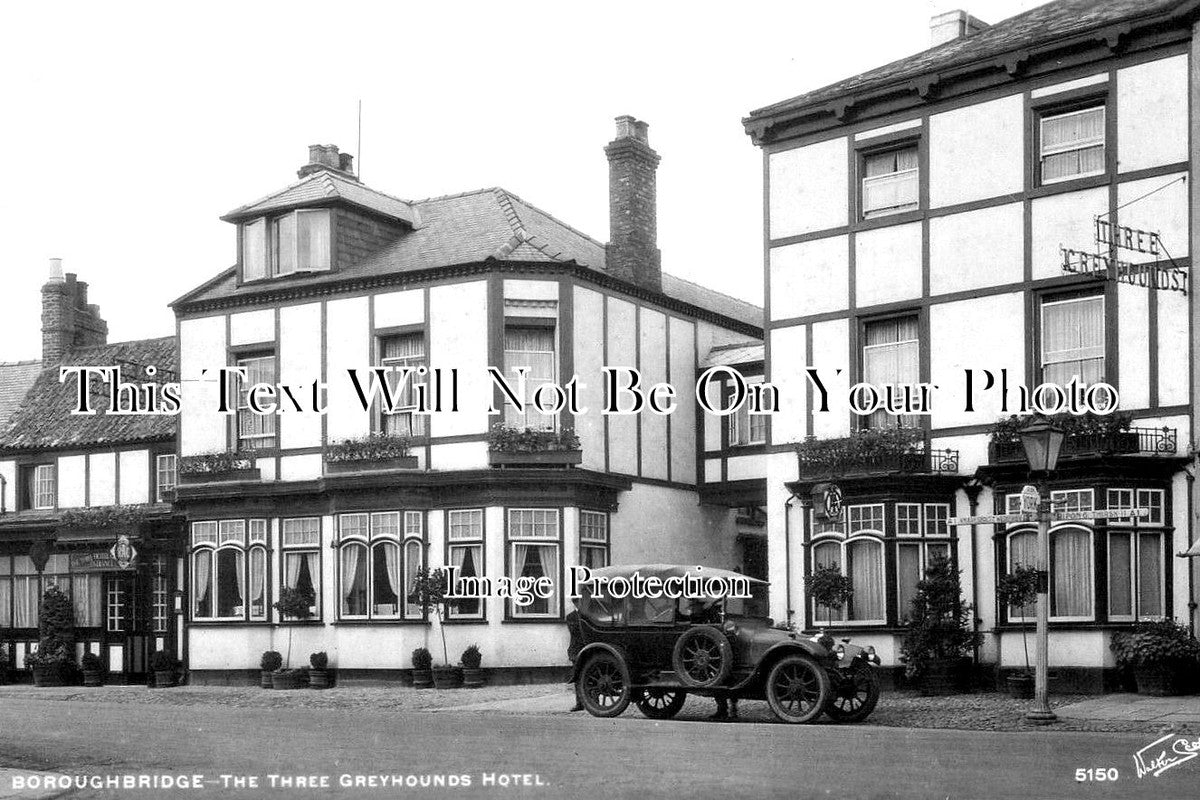 YO 9674 - The Three Greyhounds Hotel, Boroughbridge, Yorkshire
