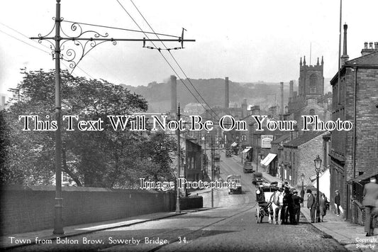 YO 9686 - Town From Bolton Brow, Sowerby Bridge, Yorkshire