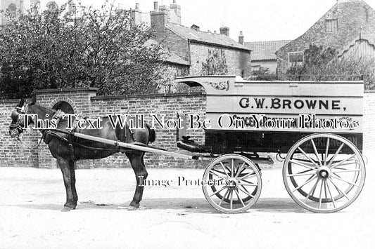 YO 9865 - GW Browne Grocers Cart, George Street, Pocklington, Yorkshire