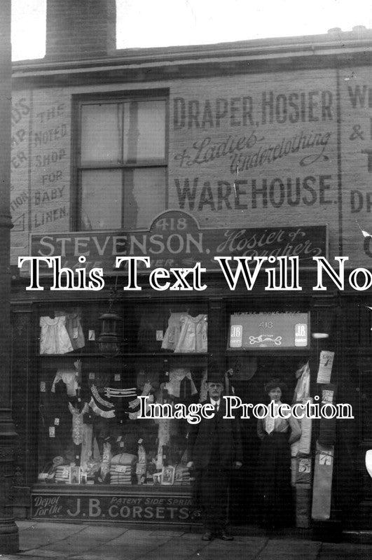 YO 9907 - WH Stevenson Draper Shop, 418 Leeds Road, Bradford, Yorkshire