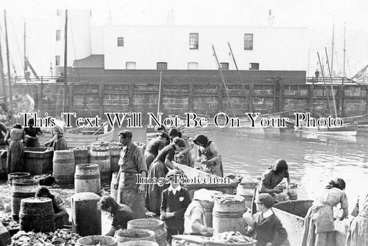 YO 9919 - Fishergirls At Scarborough Harbour, Yorkshire