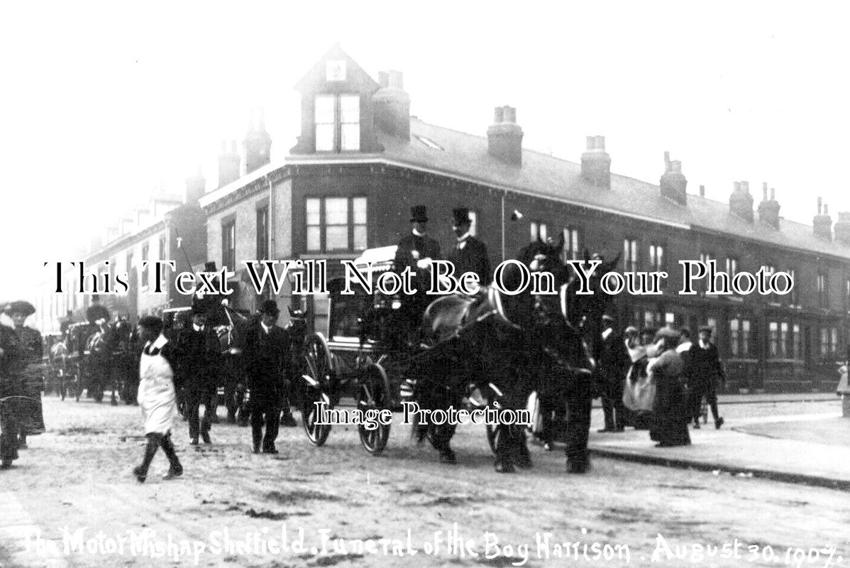 YO 9961 - The Motor Mishap Funeral, Sheffield, Yorkshire 1907